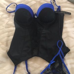 Black and royal blue lingerie!